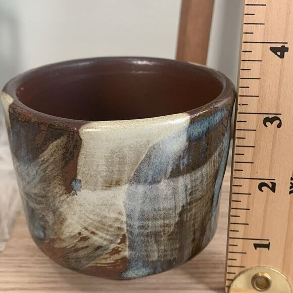 Vintage Pottery Craft Compton, Cal USA Handcrafted Stoneware Small Planter - Picture 14 of 16